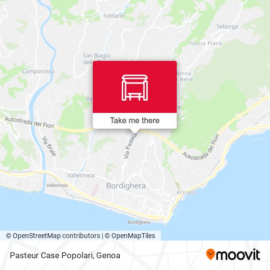 Pasteur Case Popolari map