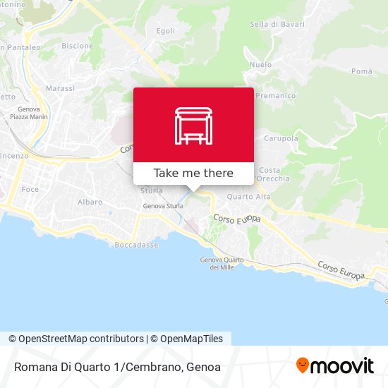 Romana Di Quarto 1/Cembrano map