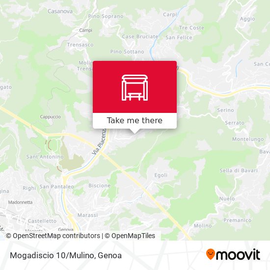 Mogadiscio 10/Mulino map
