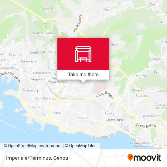 Imperiale/Terminus map