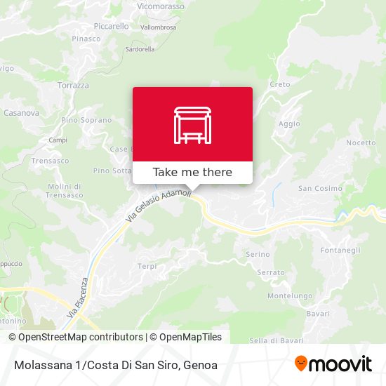 Molassana 1/Costa Di San Siro map