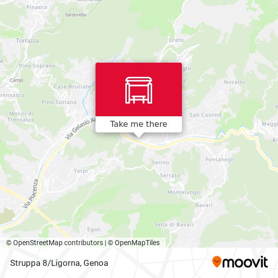 Struppa 8/Ligorna map