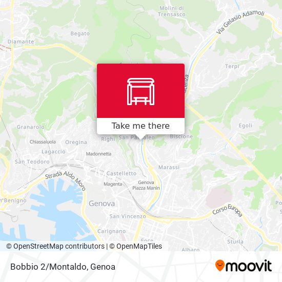 Bobbio 2/Montaldo map
