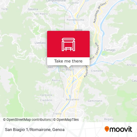 San Biagio 1/Romairone map