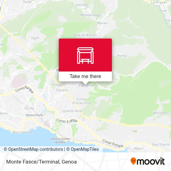 Monte Fasce/Terminal map