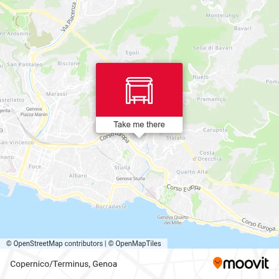 Copernico/Terminus map