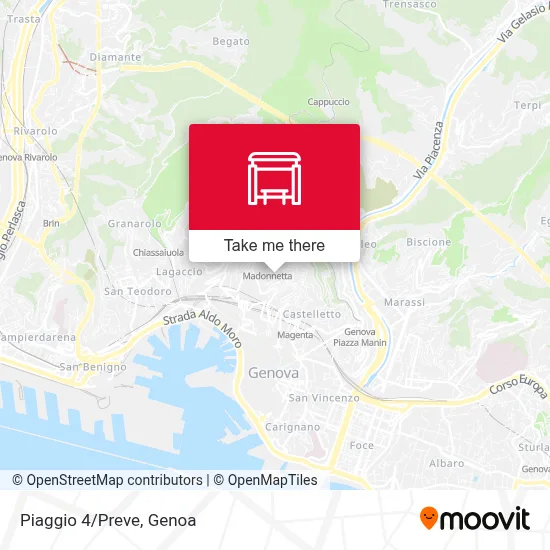 Piaggio 4/Preve map