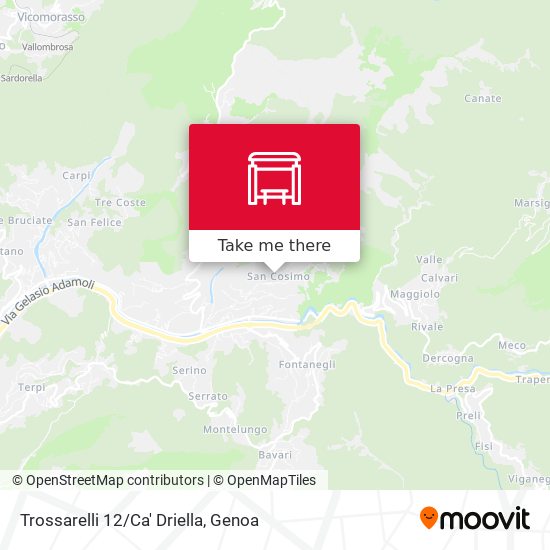 Trossarelli 12/Ca' Driella map