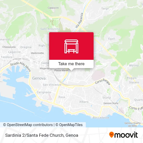 Sardinia 2/Santa Fede Church map