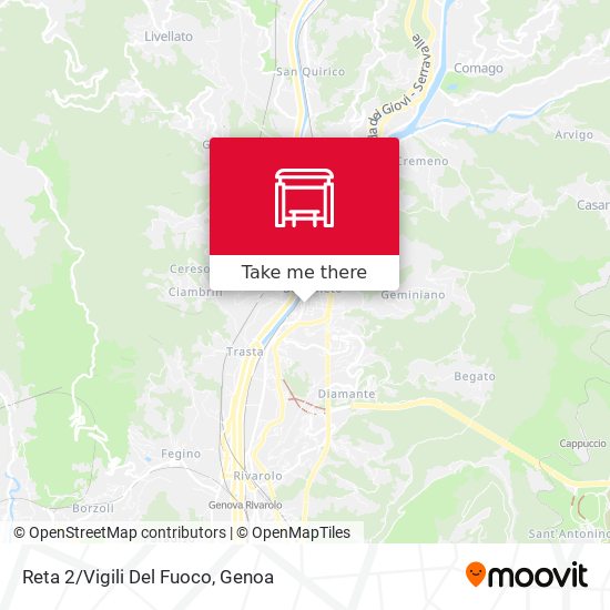 Reta 2/Vigili Del Fuoco map