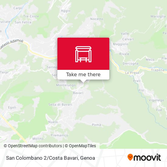 San Colombano 2/Costa Bavari map