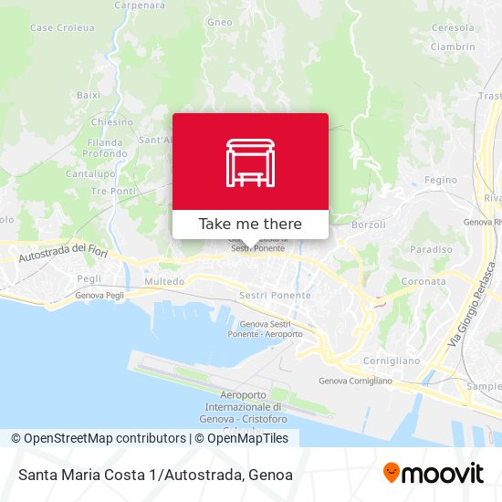 Santa Maria Costa 1/Autostrada map
