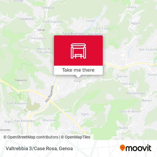 Valtrebbia 3/Case Rosa map
