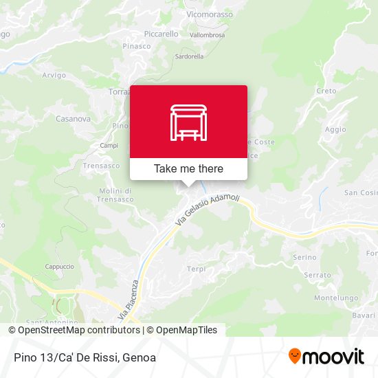 Pino 13/Ca' De Rissi map