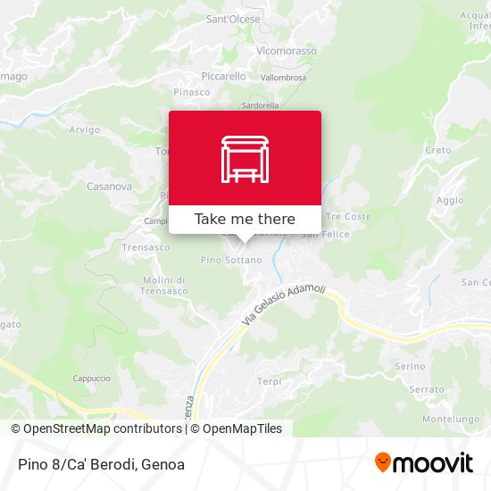 Pino 8/Ca' Berodi map
