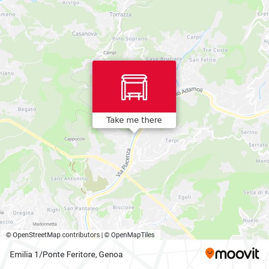 Emilia 1/Ponte Feritore map