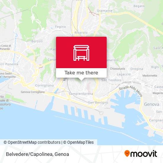 Belvedere/Capolinea map