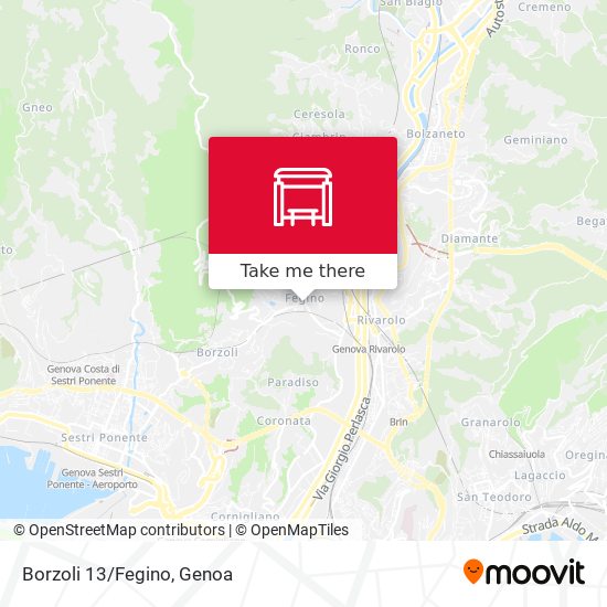 Borzoli 13/Fegino map