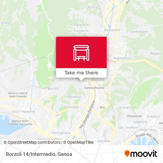 Borzoli 14/Intermedio map
