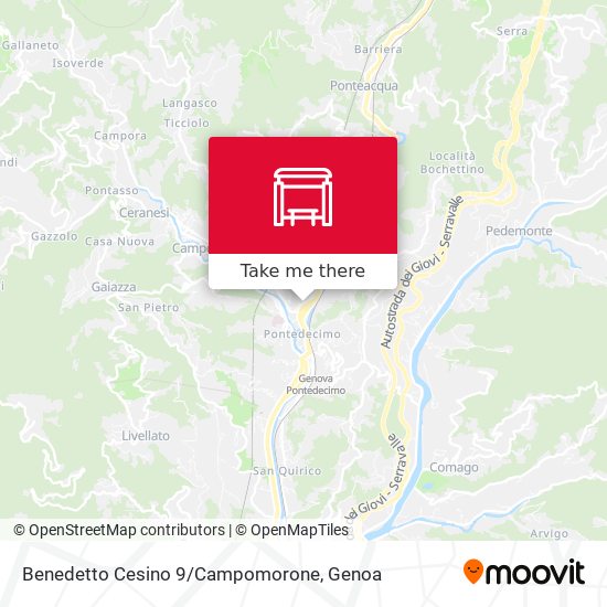 Benedetto Cesino 9/Campomorone map
