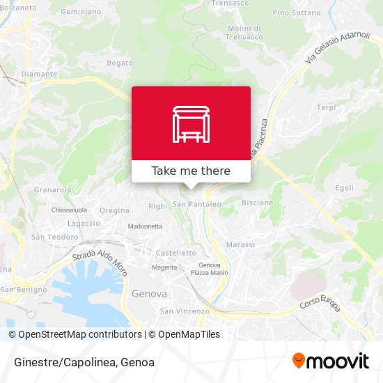 Ginestre/Capolinea map