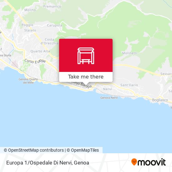 Europa 1/Ospedale Di Nervi map