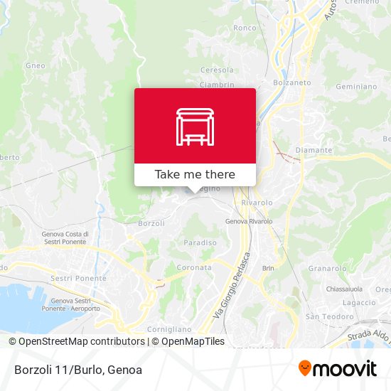 Borzoli 11/Burlo map