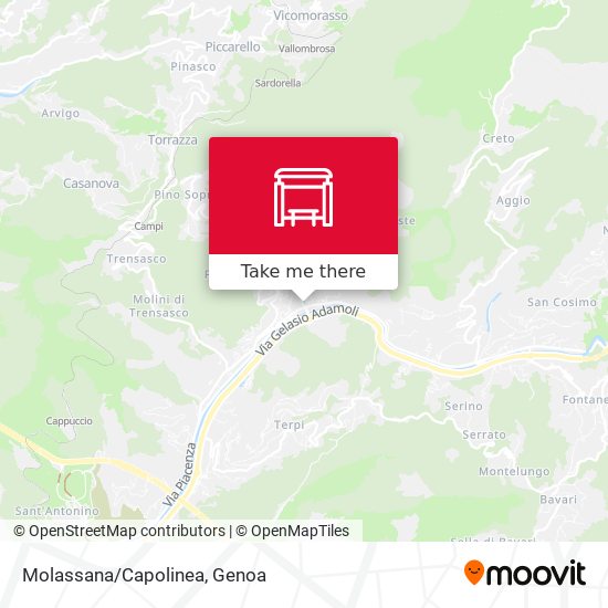 Molassana/Capolinea map