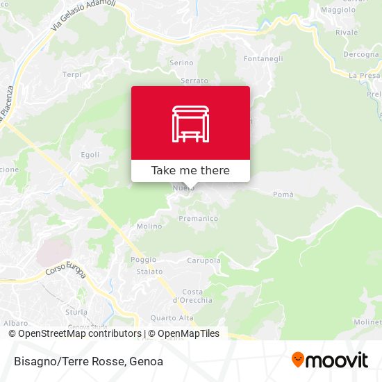 Bisagno/Terre Rosse map