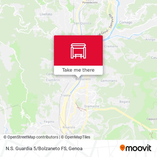 N.S. Guardia 5/Bolzaneto FS map