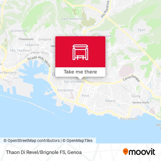 Thaon Di Revel/Brignole FS map