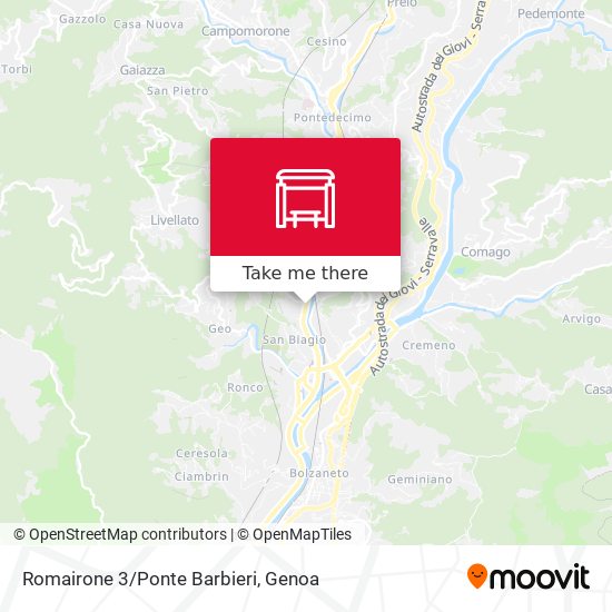 Romairone 3/Ponte Barbieri map