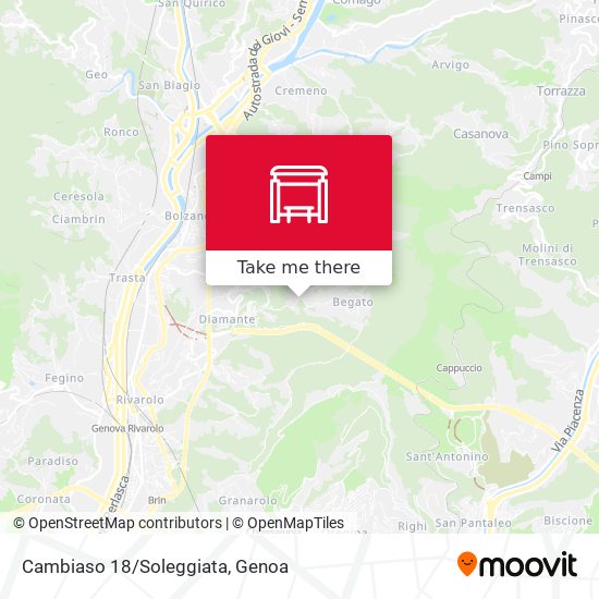 Cambiaso 18/Soleggiata map