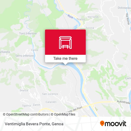 Ventimiglia Bevera Ponte map