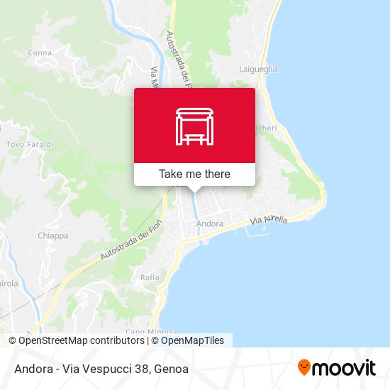 Andora - Via Vespucci 38 map