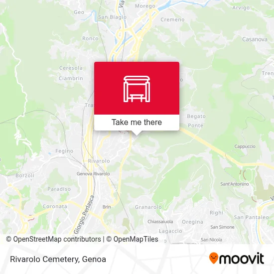 Rivarolo Cemetery map