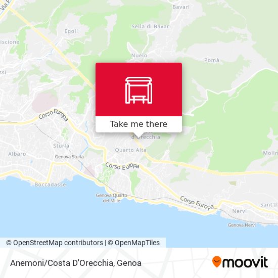 Anemoni/Costa D'Orecchia map