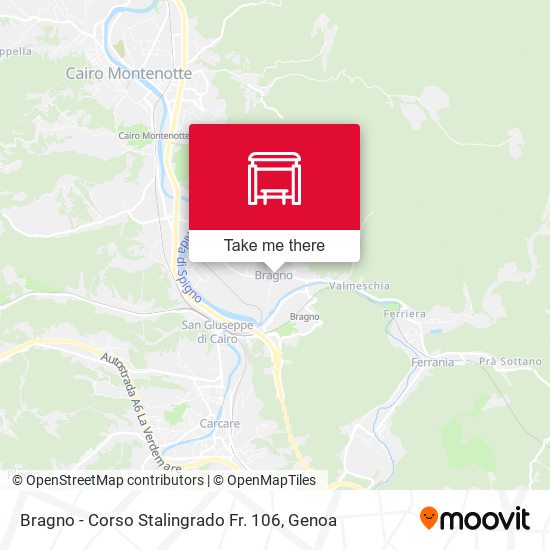 Bragno - Corso Stalingrado Fr. 106 map