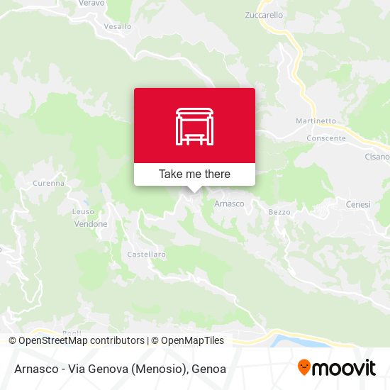 Arnasco - Via Genova (Menosio) map