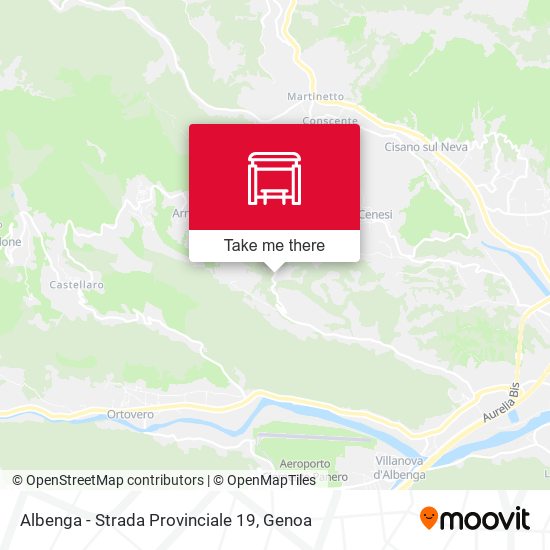 Albenga - Strada Provinciale 19 map