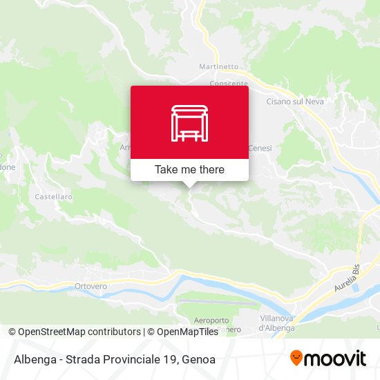 Albenga - Strada Provinciale 19 map