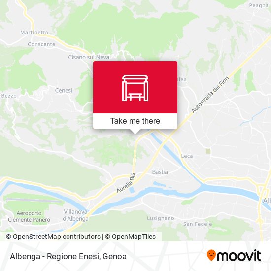 Albenga - Regione Enesi map