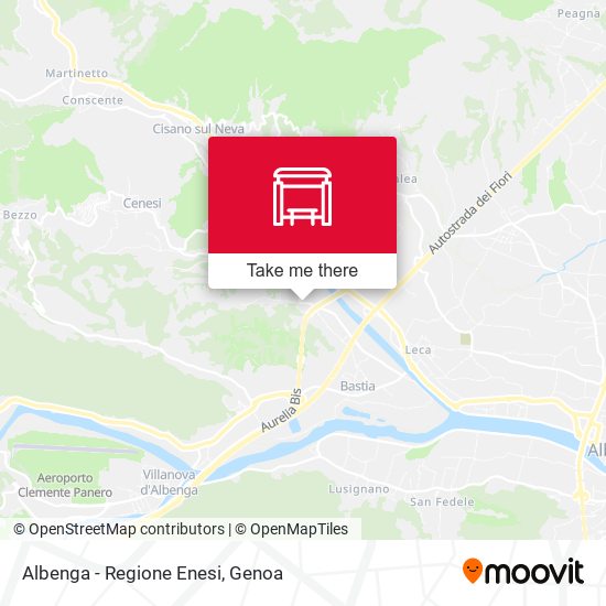 Albenga - Regione Enesi map