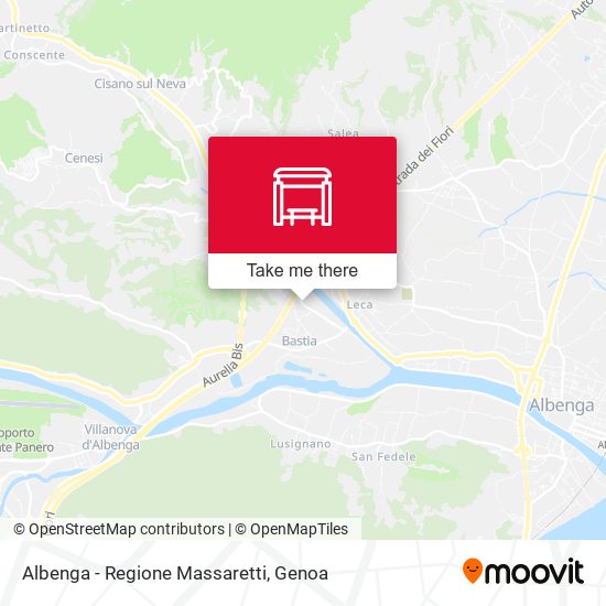 Albenga - Regione Massaretti map