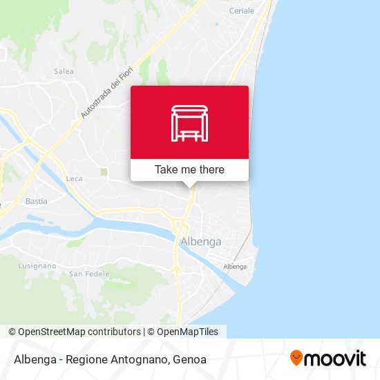 Albenga - Regione Antognano map