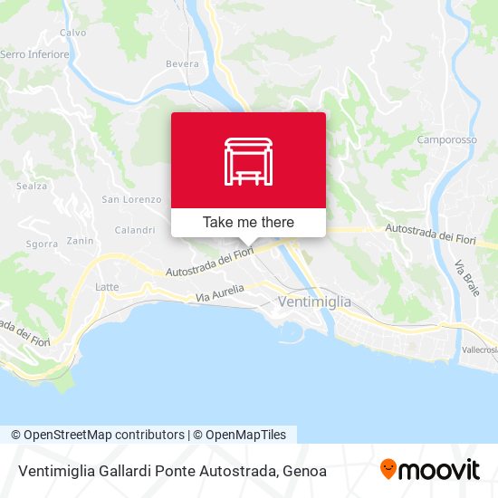 Ventimiglia Gallardi Ponte Autostrada map