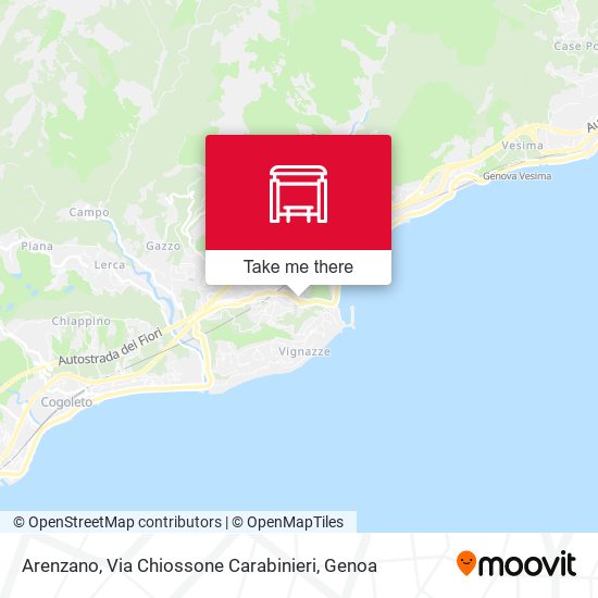 Arenzano, Via Chiossone Carabinieri map