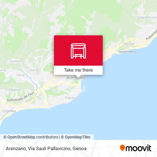 Arenzano, Via Sauli Pallavicino map