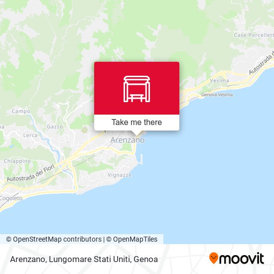 Arenzano, Lungomare Stati Uniti map