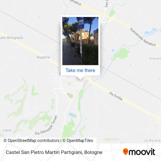 Castel San Pietro Martiri Partigiani map
